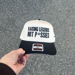 Raising Legends Not P*ssies Moto Mom Snapback Hat